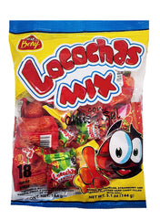 BENY Locochas bag front view highlighting chili-centered hard candies.