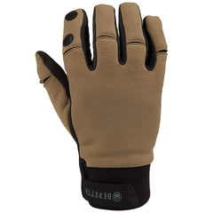 Beretta men's Big Game upland gloves Otter/Hazelnut front view for reliable grip and field use