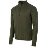 Beretta Stretch Tech half zip fleece shirt green moss front view for versatile outdoor layering.