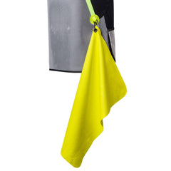 Beretta microfiber towel attached to belt with carabiner for convenient field cleaning