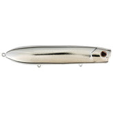 Berkley Cane Walker chrome topwater lure delivering bold surface disturbance for bass.
