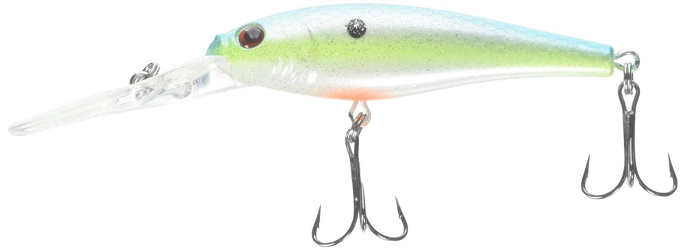 Berkley Flicker Minnow in Racy Shad pattern, a realistic lure to entice bites and improve catch opportunities