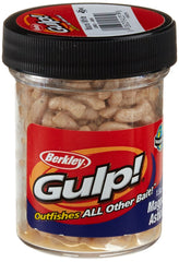 Berkley Gulp! Maggot Natural White 1-inch lure with strong scent dispersion boosts bite appeal