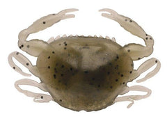 Berkley Gulp! Peeler Crab Amber Glow 2in close-up displays textured detail for lifelike movement.