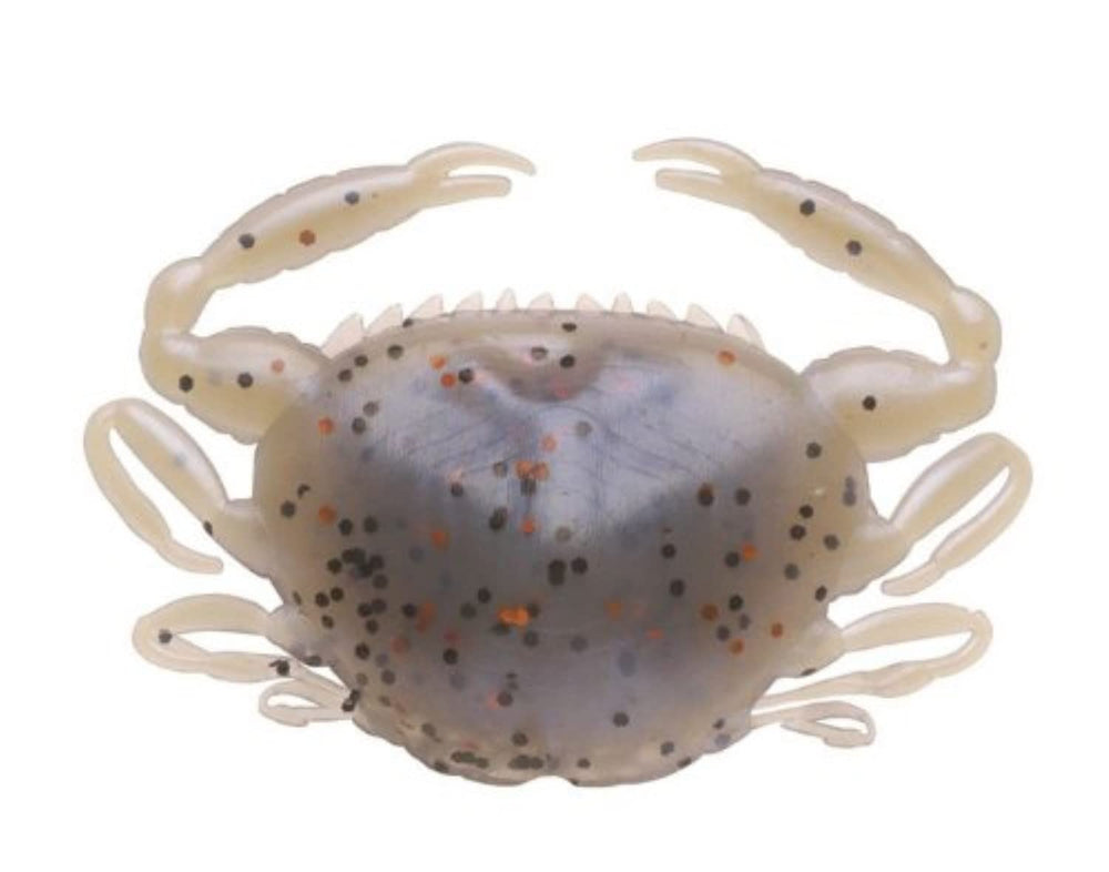 Berkley Gulp! peeler crab molting 2in close-up reveals lifelike texture for saltwater fishing.