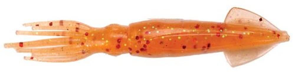 Berkley Gulp! Squid Amber Glow lure shows lifelike action and strong scent for inshore fishing.