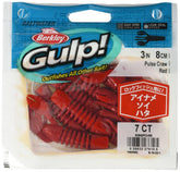Berkley Gulp! SW Pulse Claw 3 Inch Red ready for rockfish fishing.