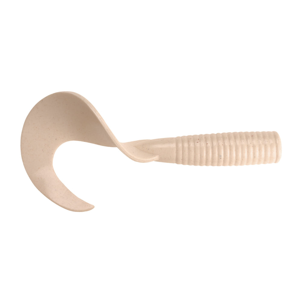 Berkley MSWG8-WH Sw Grub 8 in white lure with wide-tail action attracts halibut.