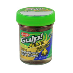 Berkley Gulp Alive Nightcrawler 2in floating pinched crawler attractant label