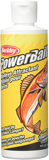 Berkley PowerBait attractant bottle boosts scent for walleye lures.