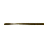 Berkley PowerBait MaxScent D-Worm closeup in green pumpkin color with scent appeal.