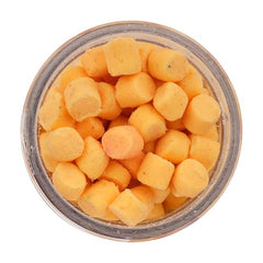 Berkley PowerBait Trout Nibbles peach texture close-up for easy shaping.