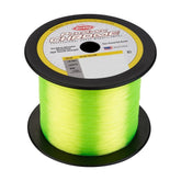 Berkley ProSpec Chrome 100lb spool closeup shows high-visibility line for line watching.