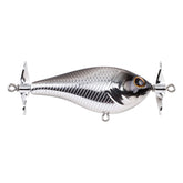 Berkley Spin Bomb topwater lure Black Chrome 60mm, showing surface spray action for bass.