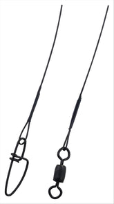Berkley Steelon leader with McMahon swivel and cross-lok snap for durable bite resistance.