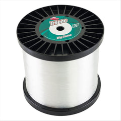 Berkley Trilene Big Game clear 50lb spool designed for durable, versatile fishing in saltwater and freshwater.