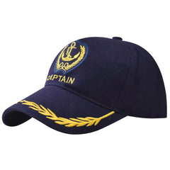 Besforta Anchor Captain Hat front view with embroidery for nautical style.