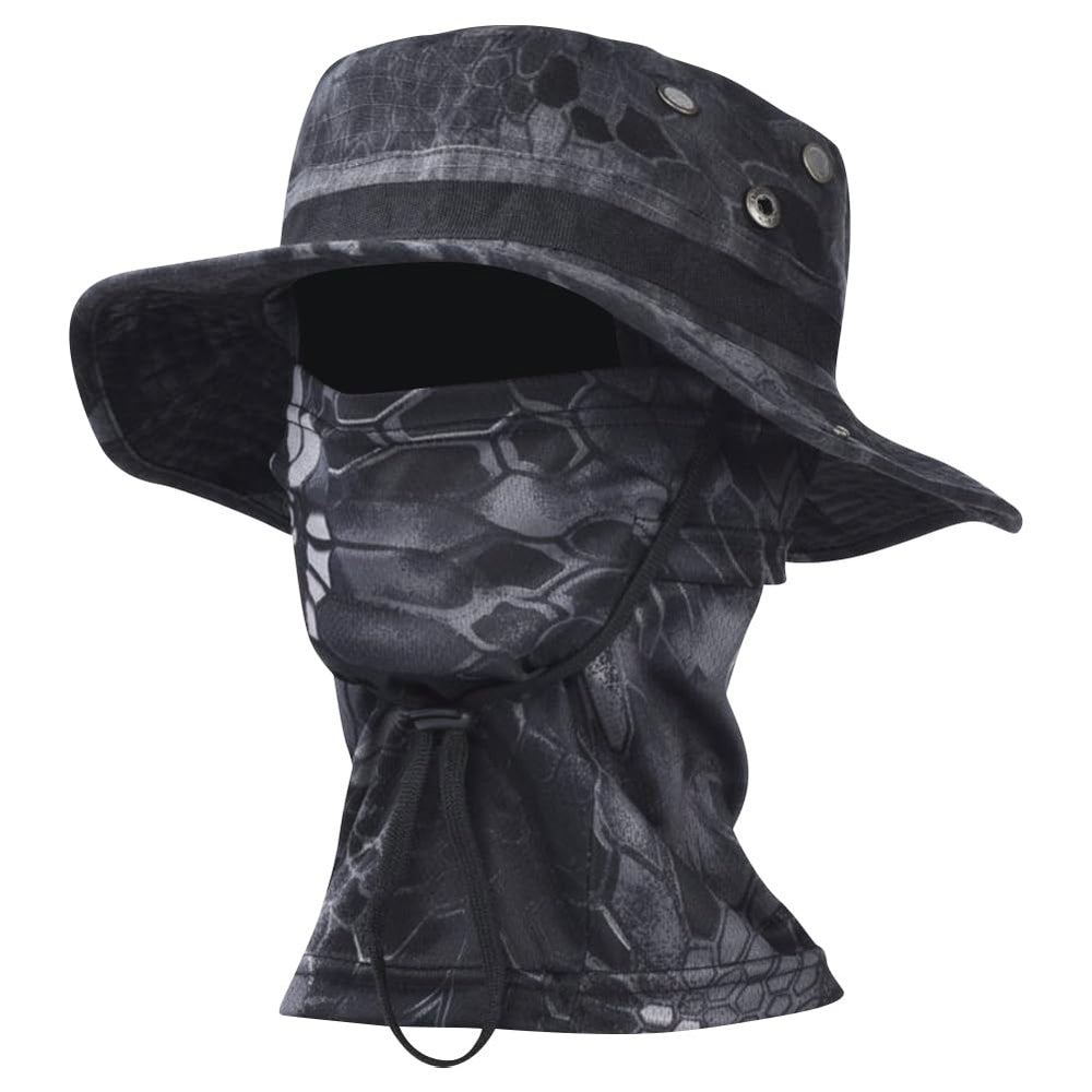 Besforta camo boonie hat front view, ideal for sun protection on hikes.