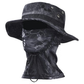 Besforta camo boonie hat front view, ideal for sun protection on hikes.
