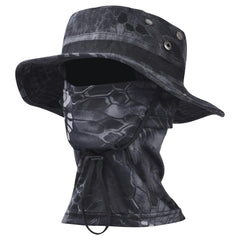 Besforta camo boonie hat front view, ideal for sun protection on hikes.