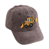 Besforta excavator embroidery toddler cap, front view, ideal for playful outdoor adventures.