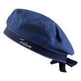 Besforta navy sailor hat with bow-knot front for chic nautical style.