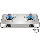 BesNerg propane stove 2-burner top for fast outdoor meals