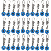 BESPORTBLE 100pcs blue sinker slides with swivel for line-twist reduction