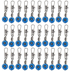 BESPORTBLE 100pcs blue sinker slides with swivel for line-twist reduction
