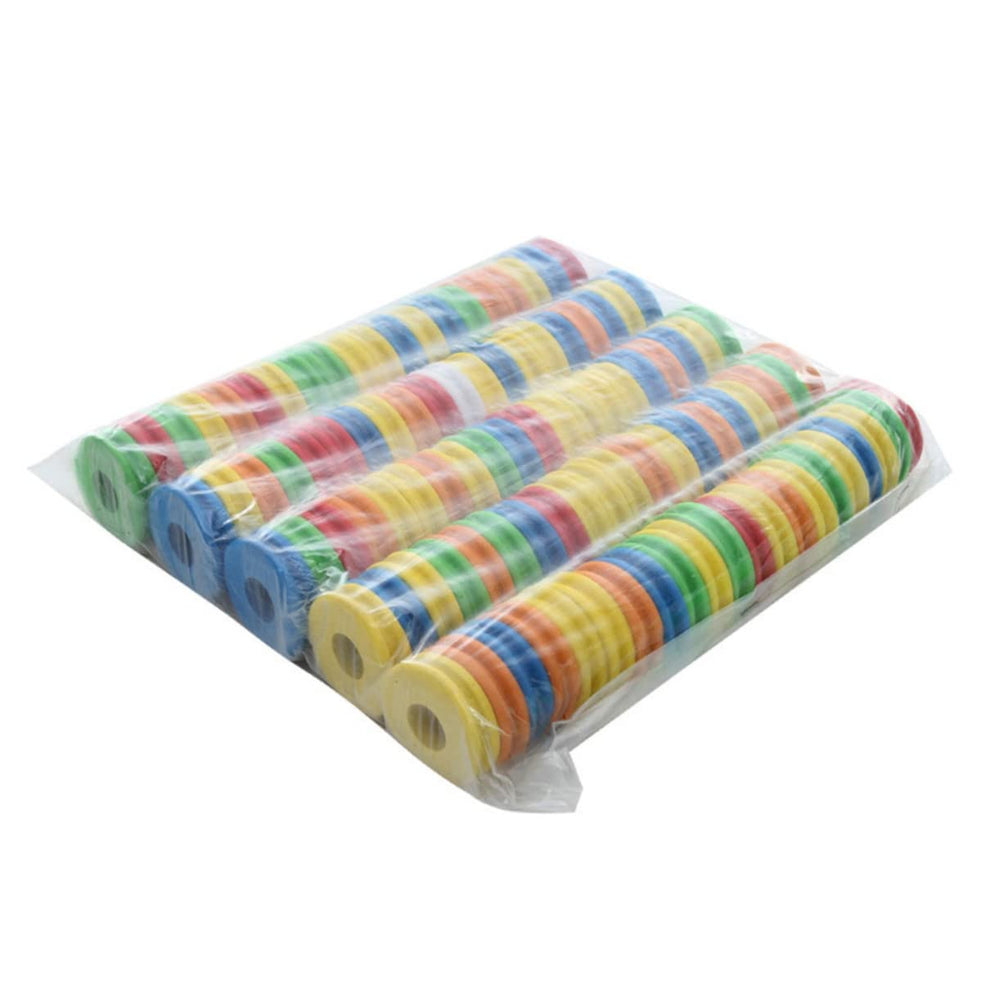 Besportble 100pcs multicolor fishing line bobbin spools for tidy line storage.