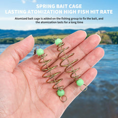 Durable carbon steel bait cage fishing accessory
