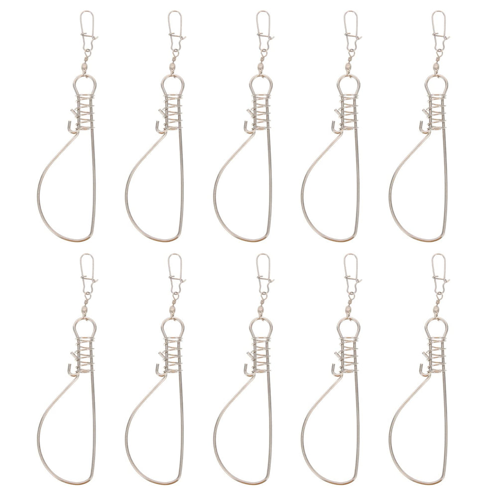 Besportble fishing stringer 10pcs stainless steel front view