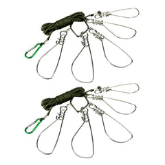 Besportble fishing stringer clip with two sets shown for kayak fishing