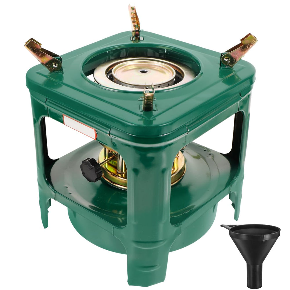 BESPORTBLE kerosene stove outdoors, compact setup ideal for camping.