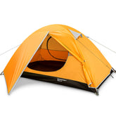 Bessport 2-person camping tent exterior front view with dual doors for easy access.