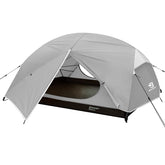 Bessport 2-person tent front view showing spacious interior for two campers.