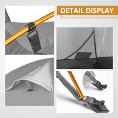 Bessport welded floor keeps your gear dry on damp ground.
