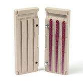 Best NJ soft plastic mold shows five-eighth-inch injection compatibility for at-home lure making.