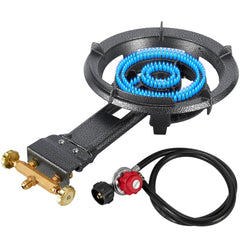 Bestfire 13-inch wok burner with cast-iron setup for rapid high-heat stir-frying.