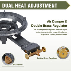 Bestfire cast-iron construction ensures durable heat and easy cleaning after cooking.
