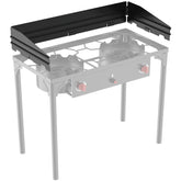 Bestfire windpanel fits 54.3-inch stoves for secure outdoor cooking.