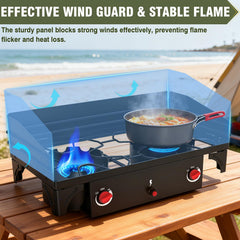 Bestfire windpanel offers tool-free setup for quick assembly.