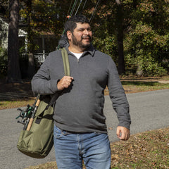 Side view showing adjustable shoulder strap