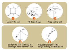 Bestset portable tent with a carrying bag for easy beach trips.