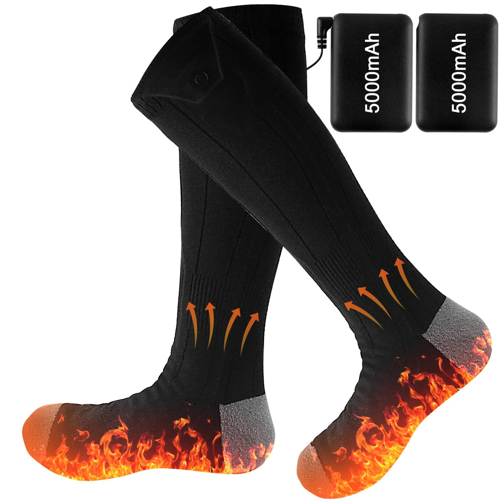 BESWORLDS Rechargeable Heated Socks outdoor-usage view delivers all-day warmth.