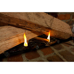 Fire pit setup with Better Wood Fatwood burlap bag for a smoother start.