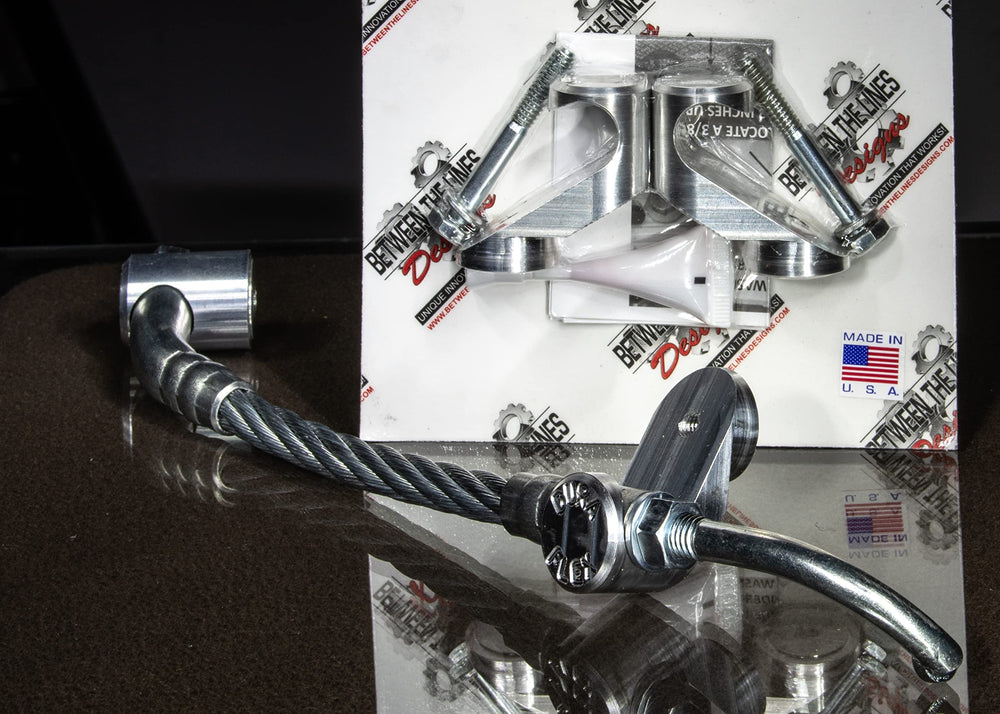 Between the Lines Designs 1211-WH Bogie Wheel Hook for secure DuraFlex cable routing.