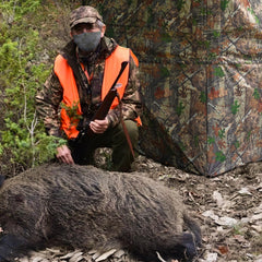 Beviliu hunting blind interior-58x58x68 spacious for 2-3 people and gear.