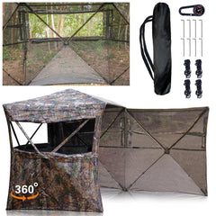 Beviliu Hunting Blinds 360-degree view for complete situational awareness during turkey hunts.