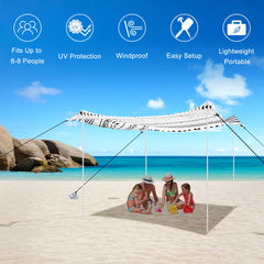 BEW beach tent open canopy delivers ample shade for family picnics